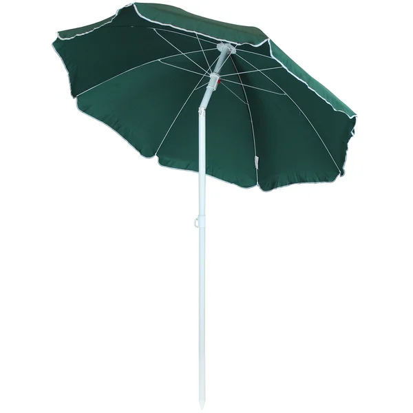 Sunnydaze 5-Foot Beach Umbrella with Tilt Function - Sage Green