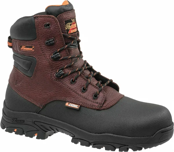 Thorogood Shoes 6 in Work Boot, 4, M, Unisex, Brown/Black, Composite Toe Type, 1 PR [PK/1] Model: 804-4808 4m