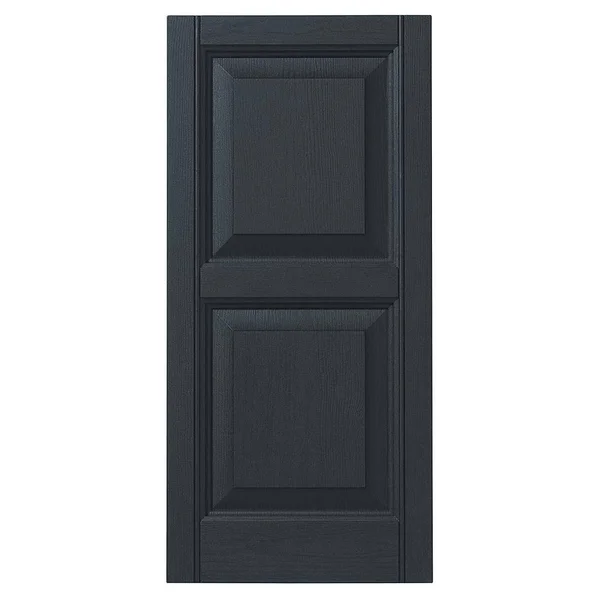 Raised Panel Shutters Ply Gem Size: 27x22 H x 12x22 W, Color: Dark Spruce