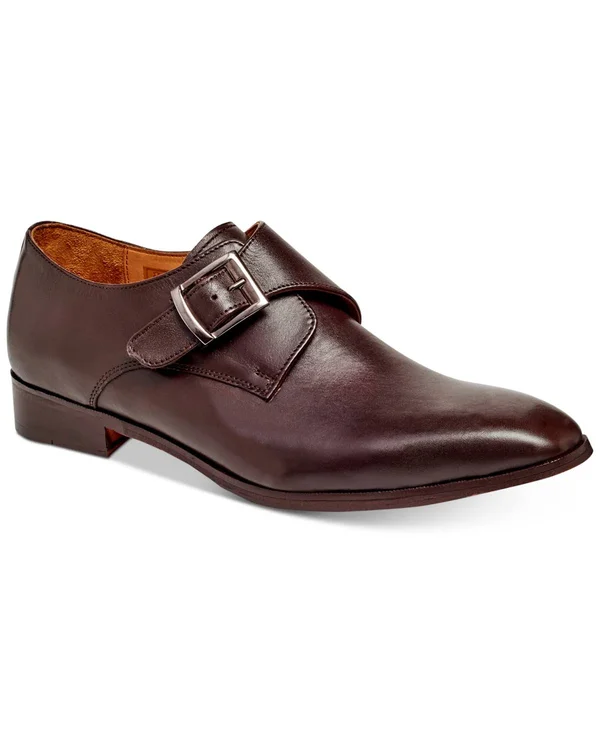 Carlos by Carlos Santana Men's Freedom Single Monk-Strap Loafers - Dark Brown