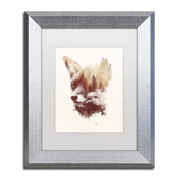 Trademark Fine Art Blind Fox by Robert Farkas Framed Graphic Art - Size: 20x22 H x 16x22 W x 0.5x22 D - Matte Color: White