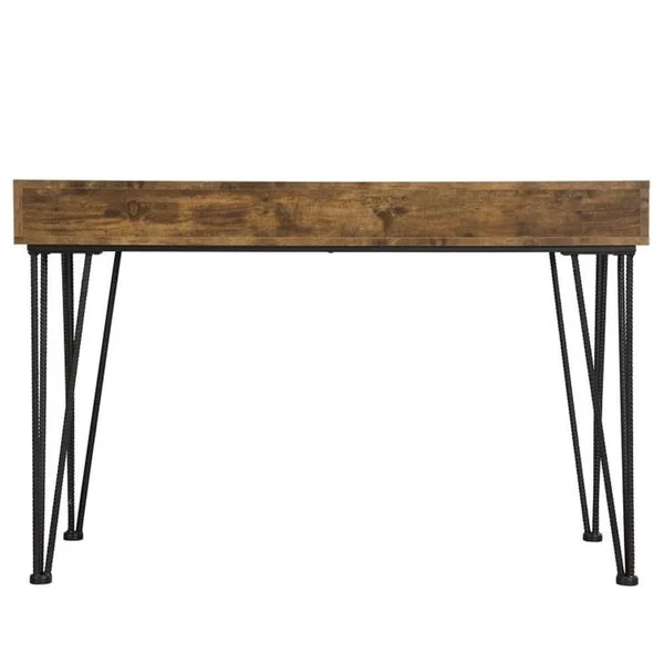 Mid-Century Industrial Rustic Design Home Office Computer Writing Desk - Brown