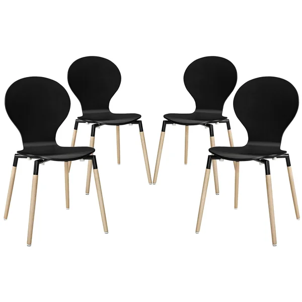 Modway Path Dining Chair - Set of 4, Red
