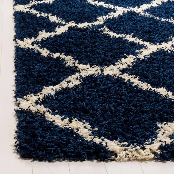 Safavieh Dallas Shag SGD257J 5&1x22 x 7&6x22 Ivory - Light Blue Area Rug