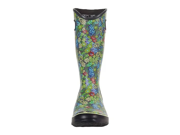 Bogs Women's Rainboot Night Garden Boot - 6 - Dark Gray Multi