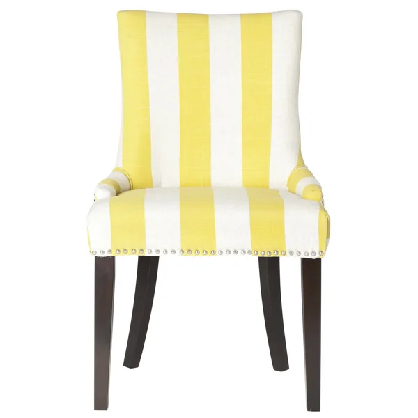 Safavieh Lester Dining Chairs in Yellow/White Stripe (Set of 2)