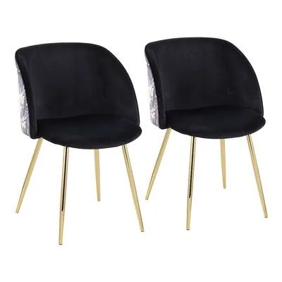 Romana Velvet Upholstered Side Chair Willa Arlo Interiors Upholstery Color: Black