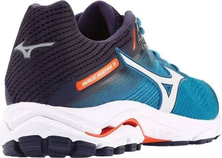 Mizuno - Men's Wave Inspire 15 Running Shoe - Ocean Depths-Cloud, Size 7