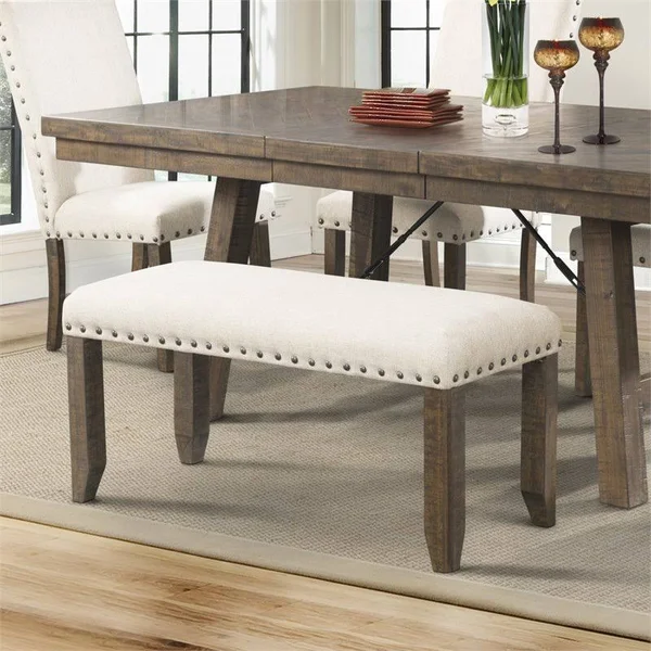Picket House Furnishings Dex Dining Bench, Brown, 40" x 17" x 19"