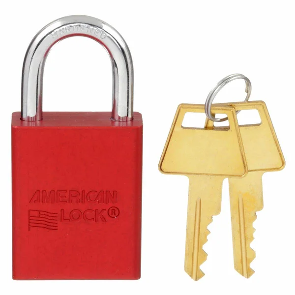 American Lock A1105KAS12RED Lockout Padlock, KA, Red, 1-7/8x22H, PK12