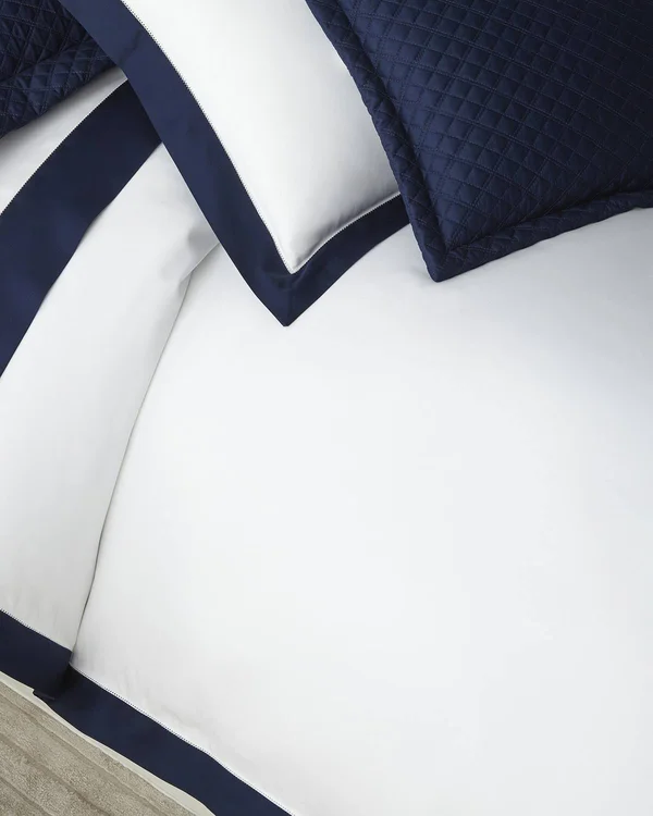Ralph Lauren Home Organic Sateen Border King Duvet, Cream, King, Comforters & Duvets Duvet Covers King Duvet Cover Sets