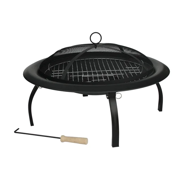Fire Sense 29” Folding Fire Pit, Black