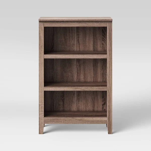 Threshold Carson 3 Shelf Bookcase, Rustic