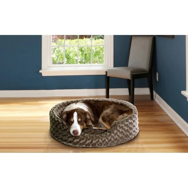 FurHaven Ultra Plush Oval Pet Bed - Jumbo - Strawberry