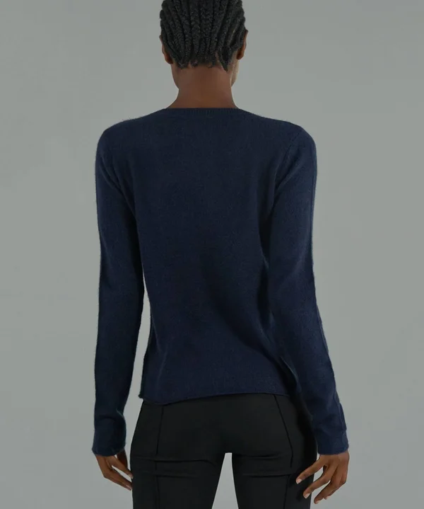 ATM Anthony Thomas Melillo Cashmere V-Neck Sweater Midnight