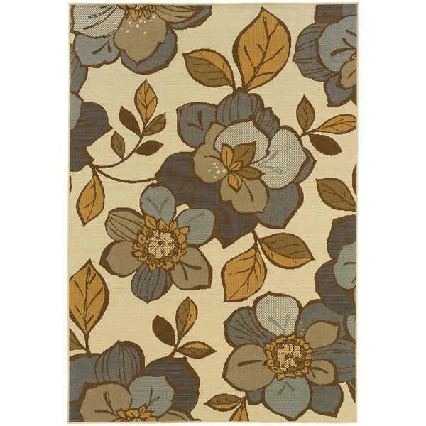 Home Decorators Collection Island Cream 5 ft. x 8 ft. Indoor/Outdoor Area Rug, Ivory