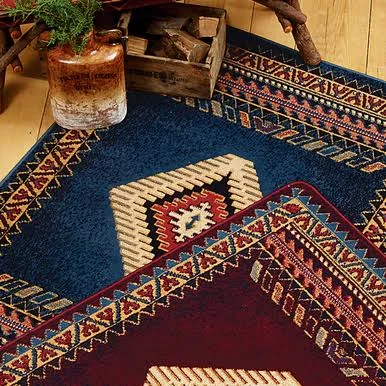 Tuscon Blue Rug - 4 x 5, Black Forest Decor