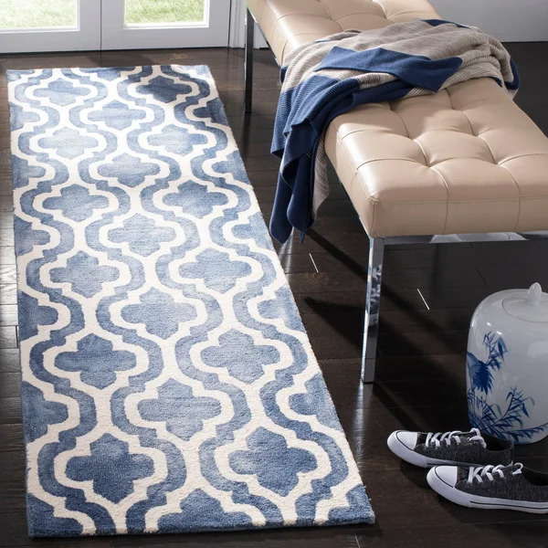 Safavieh Dip Dye DDY537K Blue, Ivory Rug 2&3x22 x 6& Runner