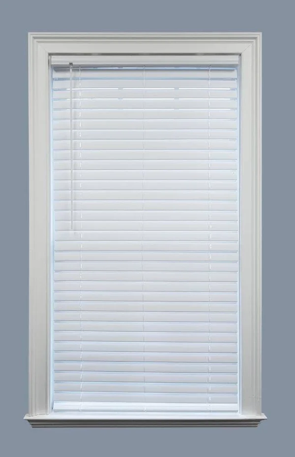 Project Source Premium 2-in Slat Width 28-in x 72-in Cordless White Vinyl Room Darkening Plantation Blinds, LWQKWTWT274720