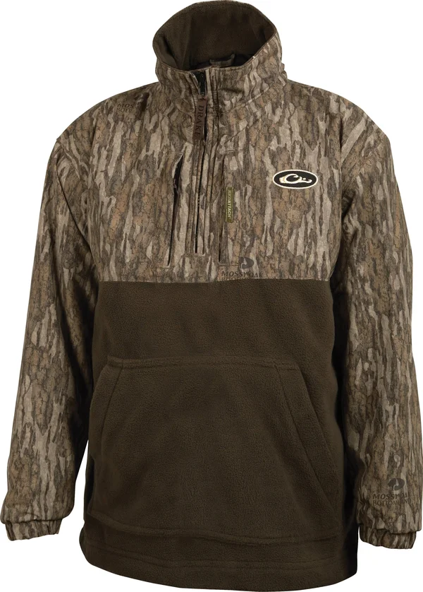 Drake MST Youth Eqwader Quarter Zip - MossyOak Bottomland - 12