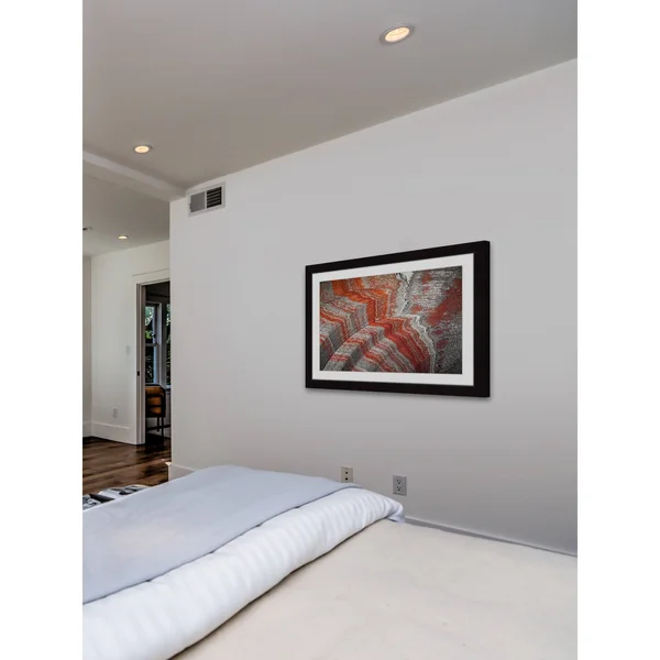 Marmont Hill 'Traveling Layers' Framed Painting Print, Red