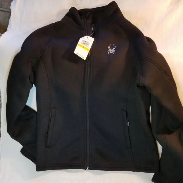 Spyder Mens Stellar Full Zip Jacket, M, Black