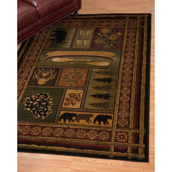 United Weavers Affinity Lodge Canvas Multi 7 ft. 10 in. x 10 ft. 6 in. Area Rug