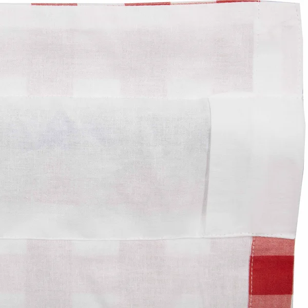 Annie Buffalo Check Ruffled Short Prairie Panel Set Red