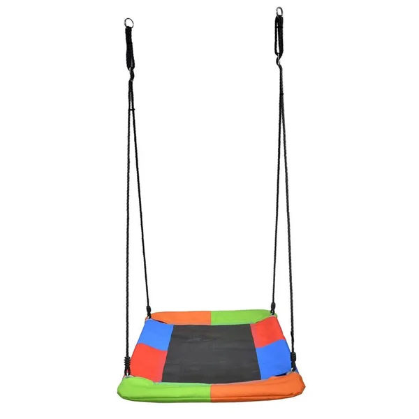 Swinging Monkey Giant Mat Platform Swing in Vibrant Rainbow Tree Swing 40x22 x 30x22 400 lb Weight Capacity Waterproof Fabric Re