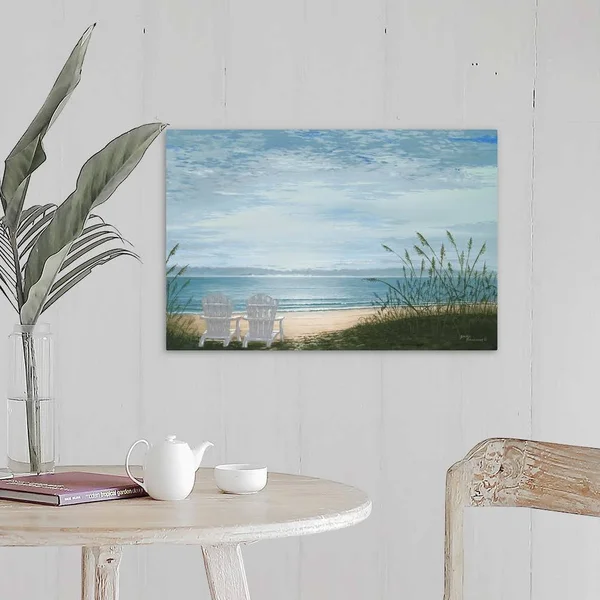 Beach Chairs, Canvas Wall Art, 24x16, Great Big Canvas