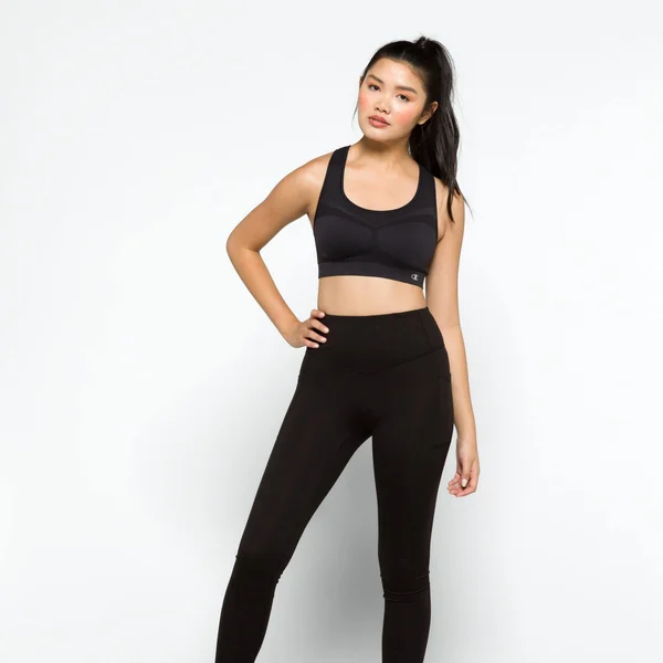 Gaiam Womens Om Solid High Rise Leggings - Black - Large