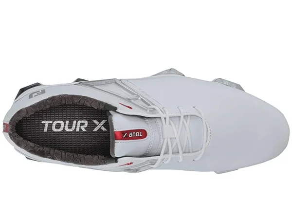 FootJoy Men's Tour x Golf Shoes Size 10, White/Red