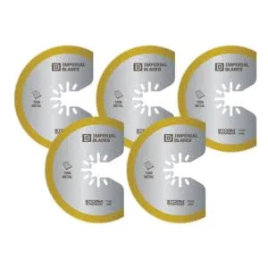Imperial Blades One Fit 3-1/8in Storm Titanium Thin Metal Segment Blade, 5 Pieces, Metal/Glass IBOAT410-5, Acme Tools