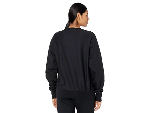 Champion REVERSE Weave Boyfriend Pullover - Black Large, Women's