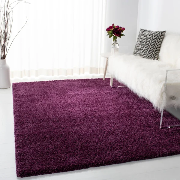 Safavieh August Shag Purple 2 ft. x 10 ft. Runner Rug
