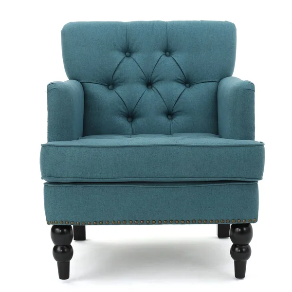 Malone Fabric Club Chair Dark Teal