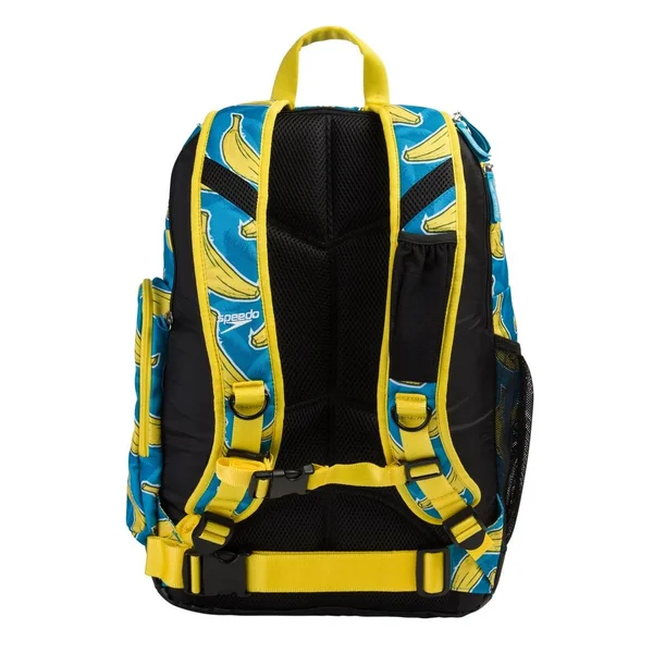 Speedo Teamster Rucksack 35L Backpack Blue Yellow Grey