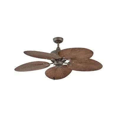 52x22 Edgemoor 5 - Blade Outdoor Leaf Blade Ceiling Fan with Pull Chain Beachcrest Home Fan Body Finish: Metallic Matte Bronze