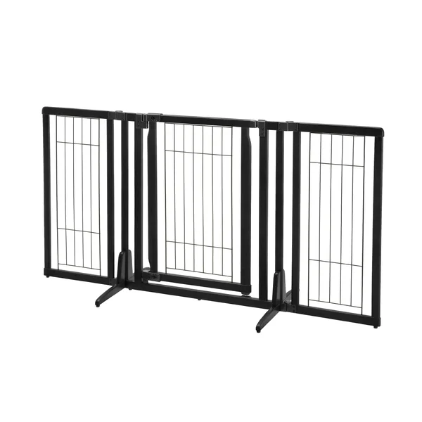 Richell Premium Plus Freestanding Pet Gate (Black)