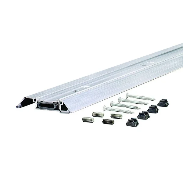 M-D Building Products Adjustable 3-1/2 in. x 87 in. Aluminum Threshold with Vinyl Seal - Gray