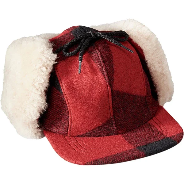 Filson Double Mackinaw Cap Red Black L