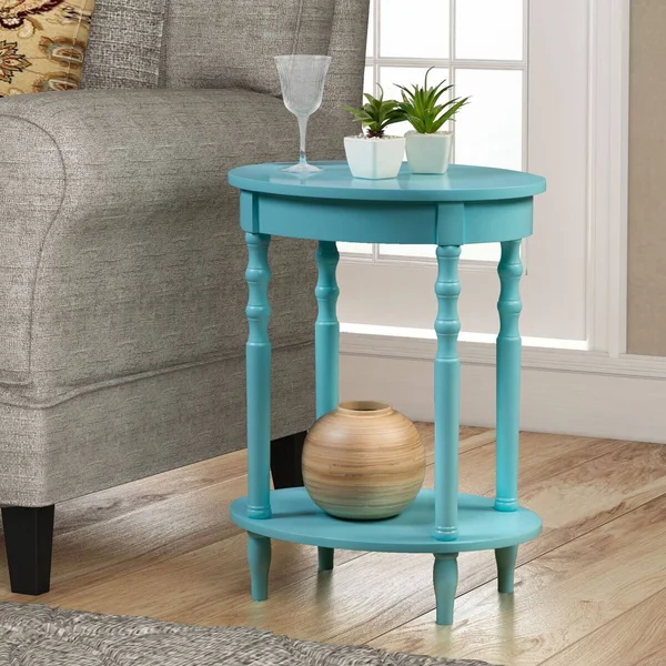 Convenience Concepts Classic Accents Brandi Oval End Table - Sea Foam
