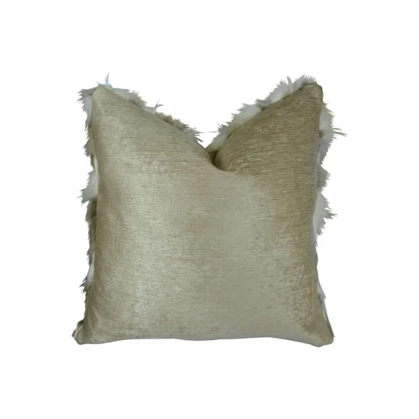 Plutus Tibet Faux Fox Handmade Throw Pillow 18x22 x 18x22