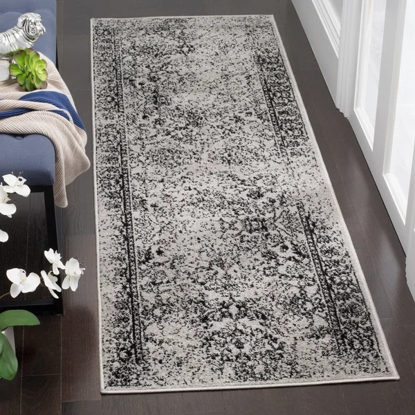 Safavieh Adirondack ADRW109B 2&6x22 x 12&0x22 Runner Grey - Black Area Rug