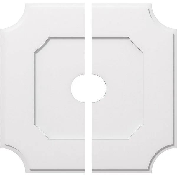 Locke Architectural Grade PVC Contemporary Ceiling Medallion (30x22OD x 5x22ID x 18x22C - Two Piece)