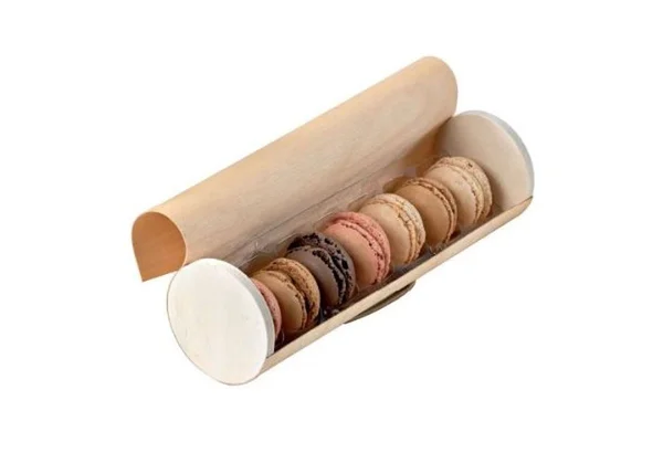 Packnwood 210MAC7CYB Cylindrical Wooden Box with Latch - 2.5 Dia. x 8.9 H in, Pack of 50