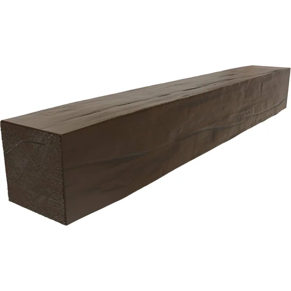 Ekena Millwork MANURW06X06X84BM 6x22H x 6x22D x 84x22W Riverwood Faux Wood Fireplace Mantel, Burnished Mahogany