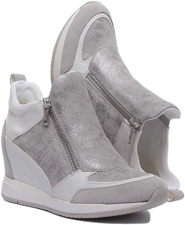 Women's Geox Nydame Wedge Sneaker, Size 10US - Grey