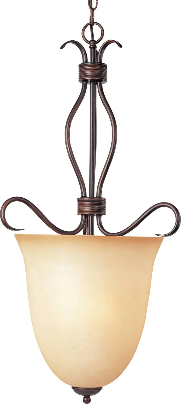 Maxim 10130WSOI Basix 2-Light Entry Foyer Pendant, Oil Rubbed Bronze