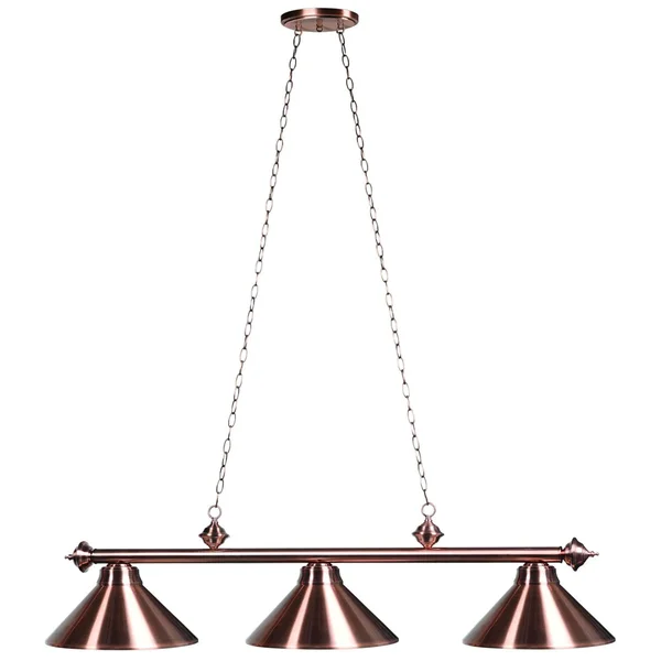 54x22 3 Light Billiard Fixture Antique Brass